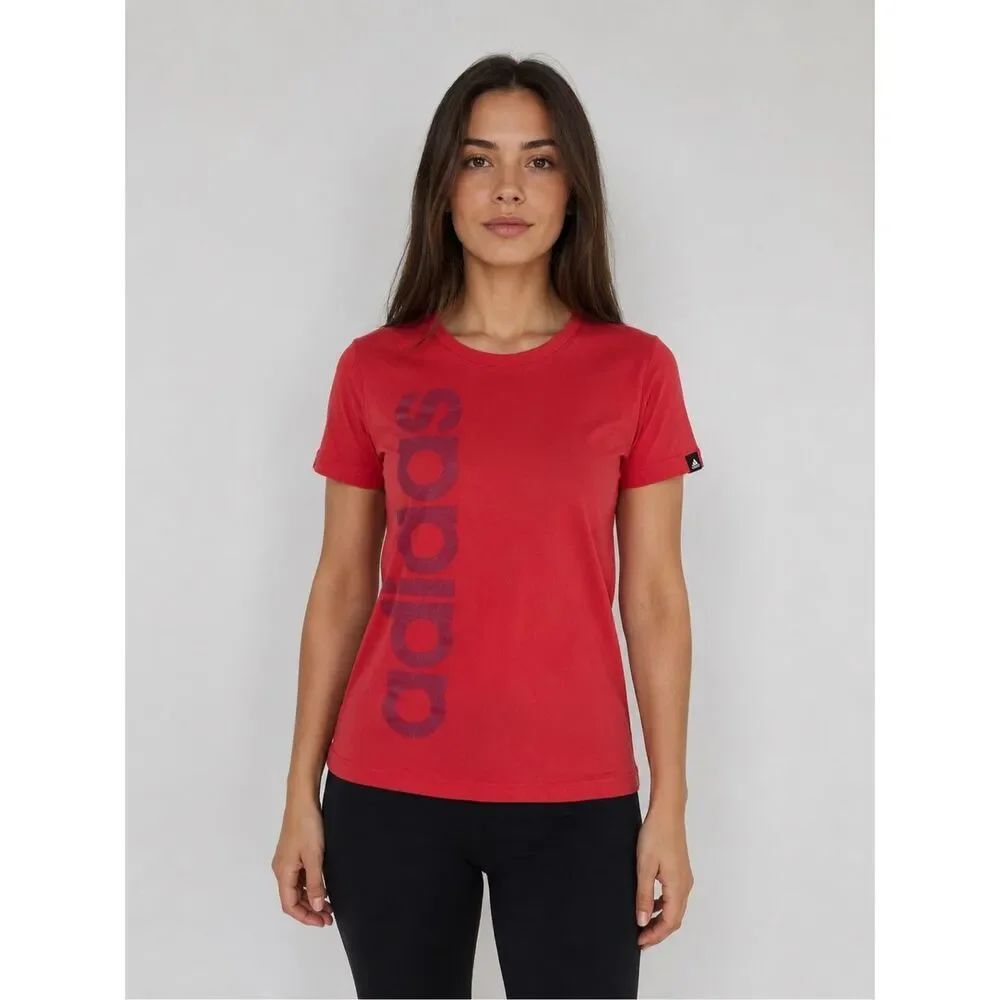 Adidas Climalite Women’s Small Coral Pink Short Sleeve Graphic Logo T-Shirt